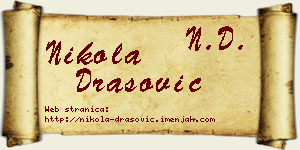 Nikola Drašović vizit kartica